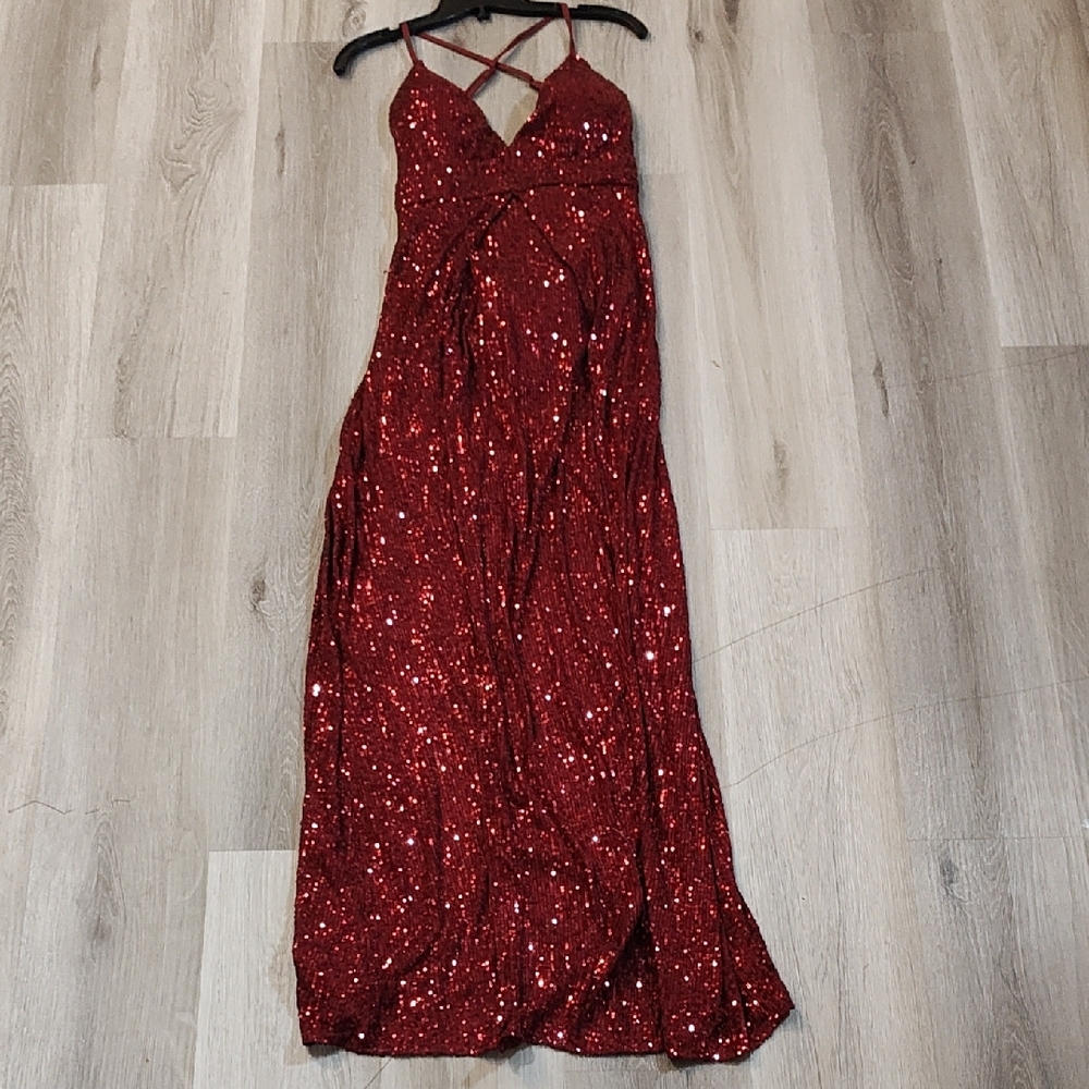 ***5/$25***Elegant Red Sequin Dress